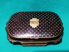 Portofel victorian, carapace testoasa si aur, anii 1870